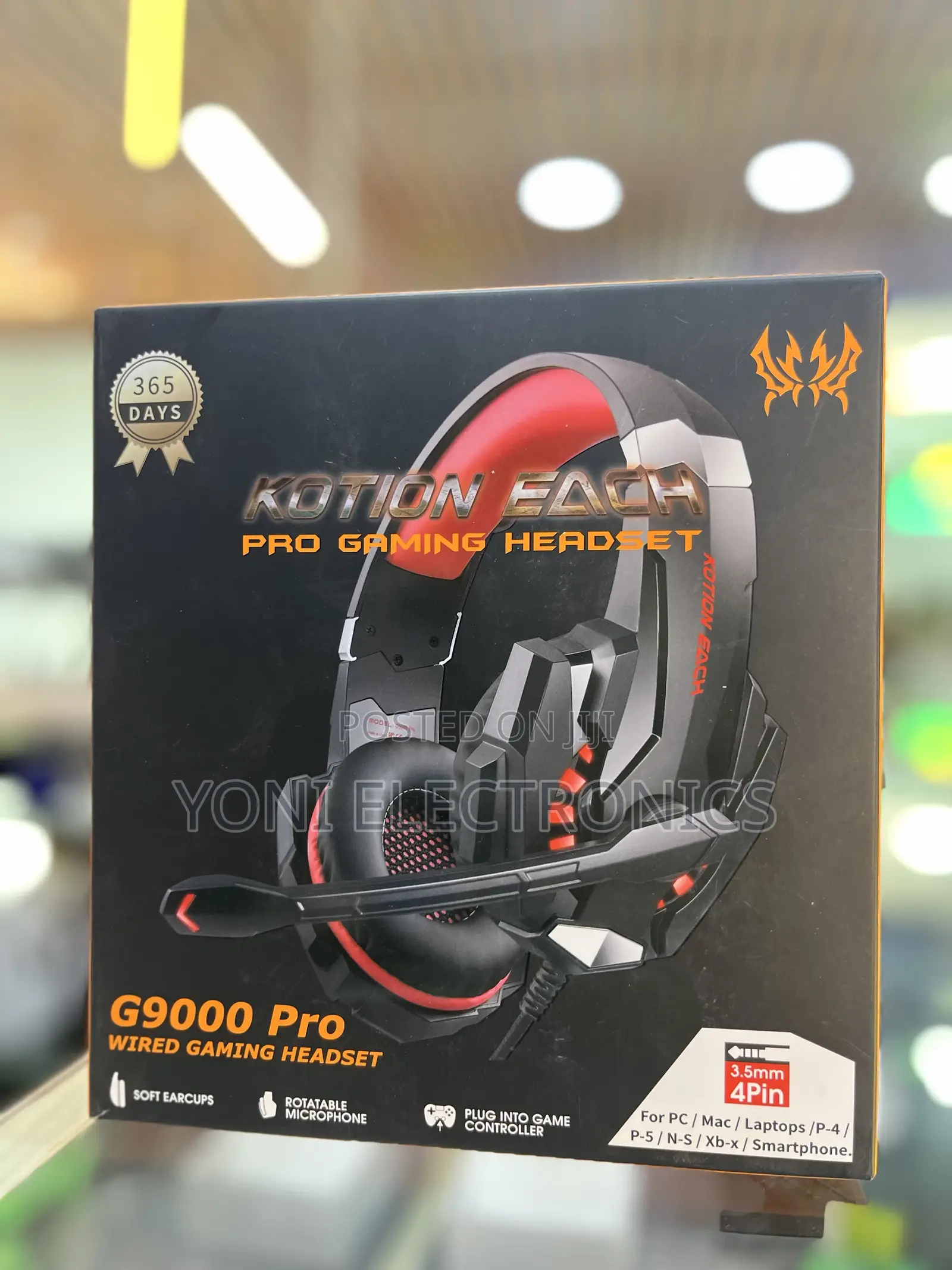 Kotion Each G9000 Pro Wired Gaming Headset Box – Red Accent