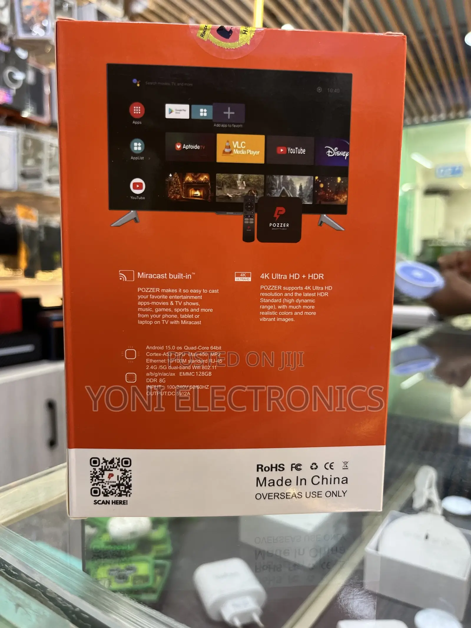 Pozzer Ultra Hd Smart Tv Box Retail Packaging