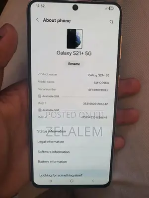 New Samsung Galaxy S21+ 5G 128 GB Gray