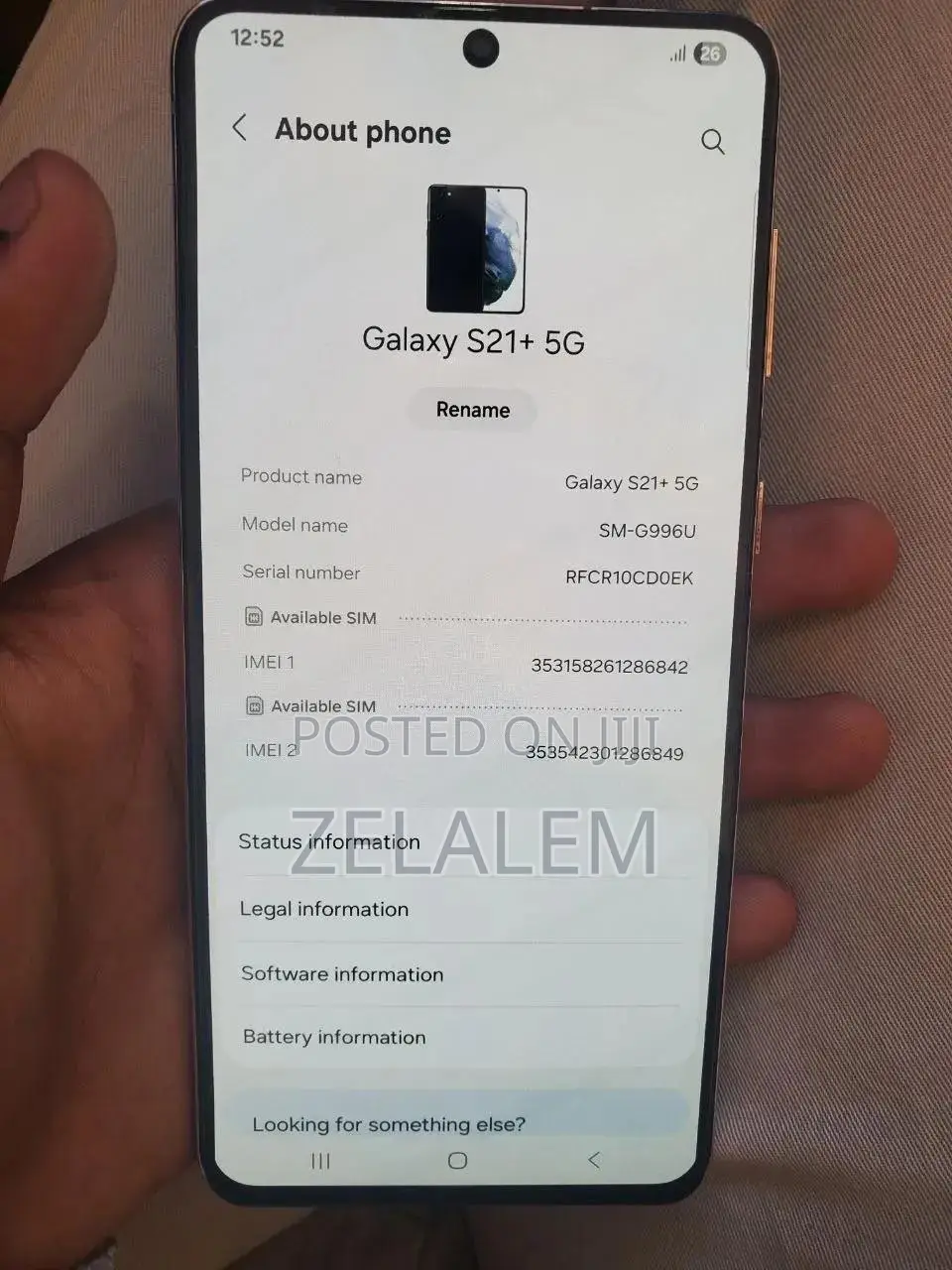 New Samsung Galaxy S21+ 5G 128 GB Gray