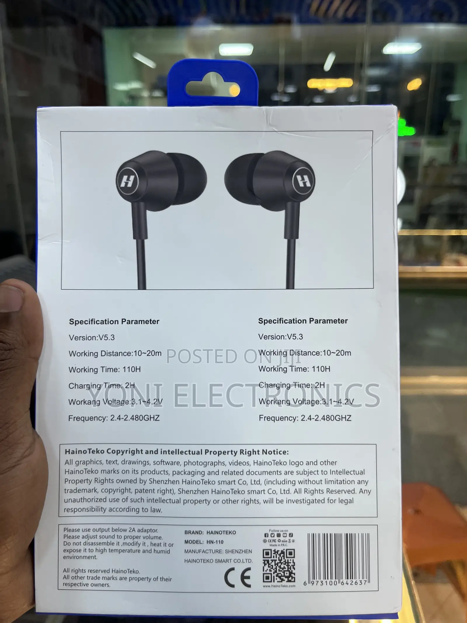 Haino Teko Hn-110 Wireless Neckband Earphones