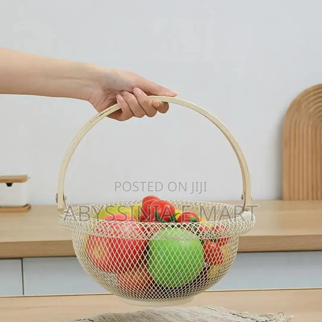 Round Metal Mesh Storage Basket