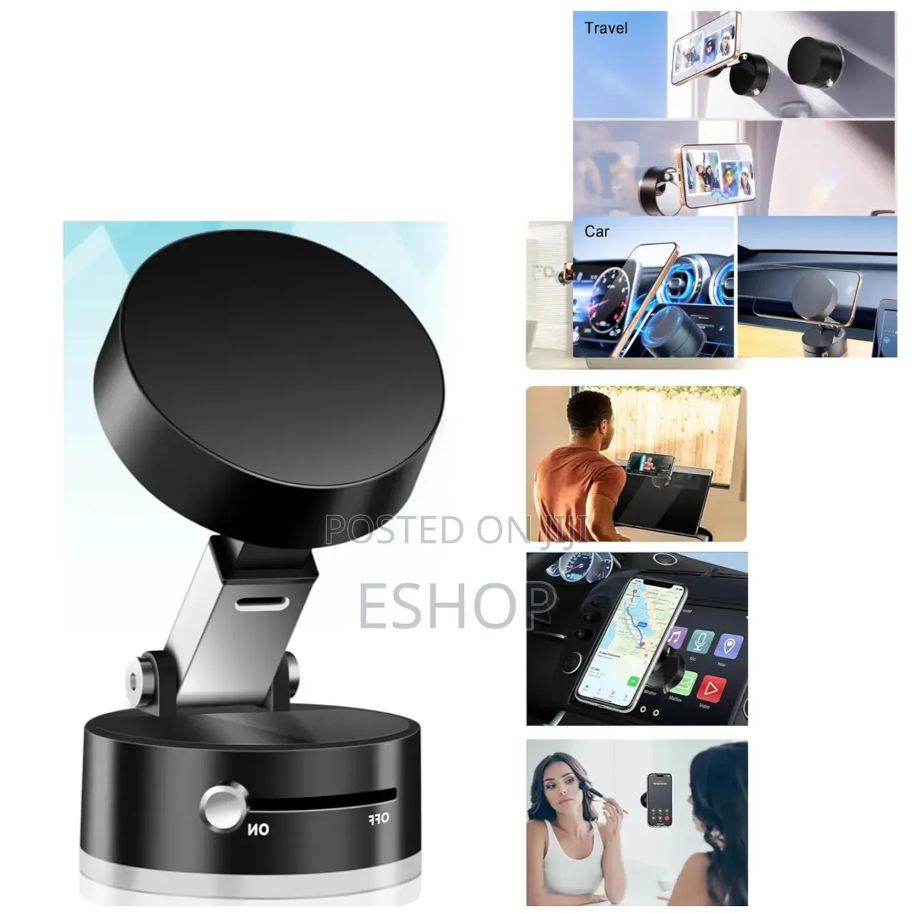Crystal Clear Vacuum Pad Phone Holder – Leaves No Marks
