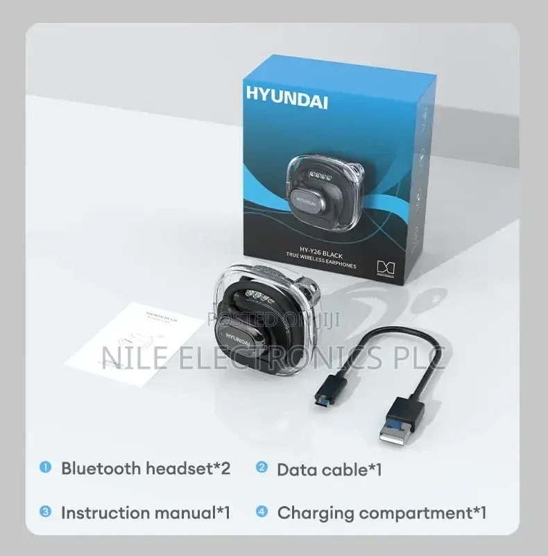 Original Hyundai Hy-Y26 True Wireless Earphones Your Perfect Audio