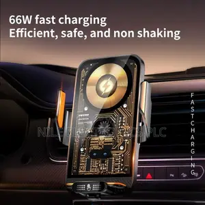 Cyberpunk Transparnt 15w Wireless Fast-Charging Car Phone Mount Holder