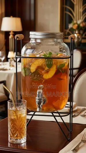 8-Liter Glass Beverage Dispenser የመጠጥ ማቅረቢያ ጃር