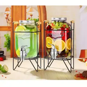 Beverage Dispenser 8-Liter Glass የመጠጥ ማቅረቢያ ጃር