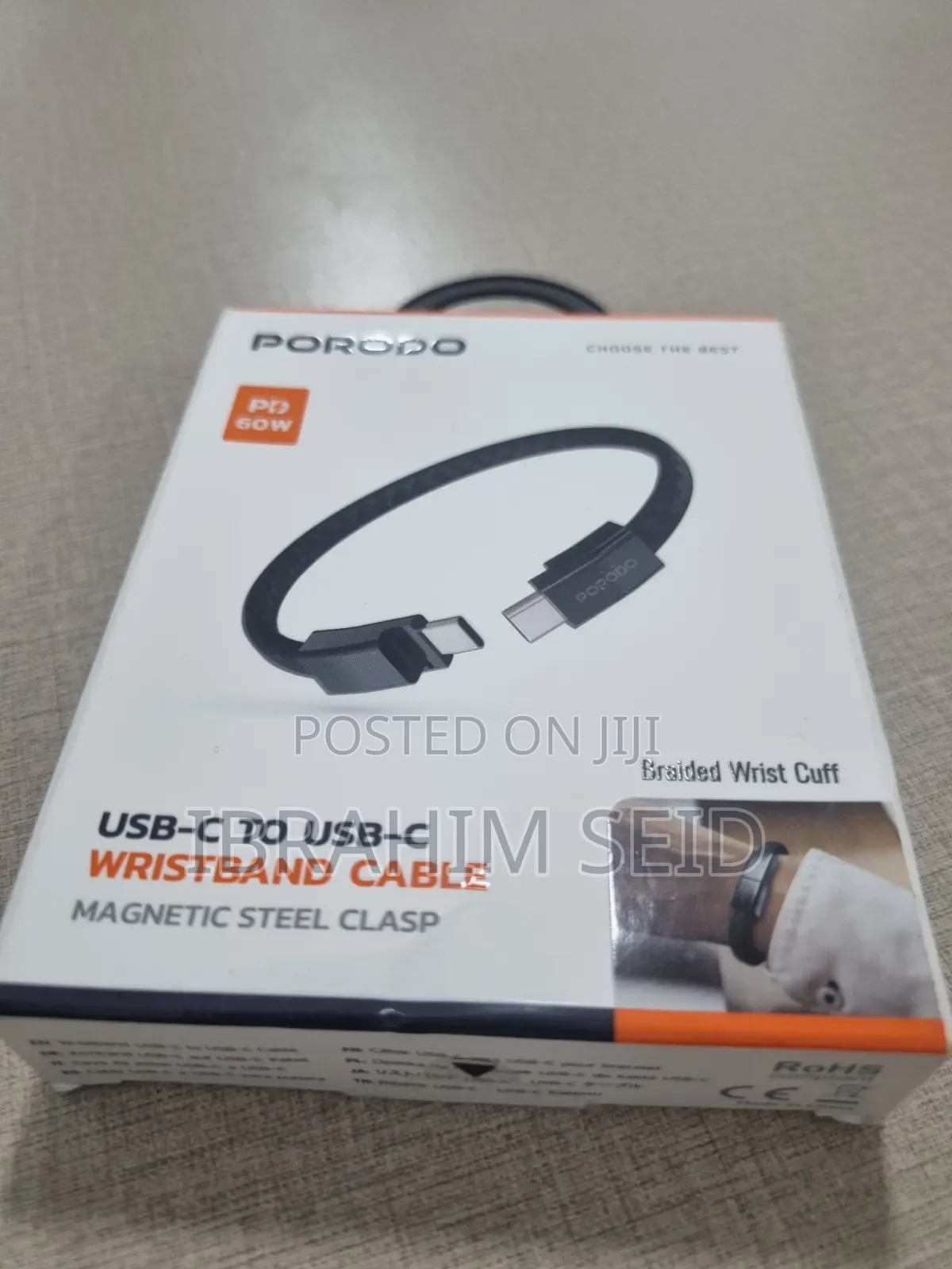 Porodo Usb-C to Usb-C Wristband Cable