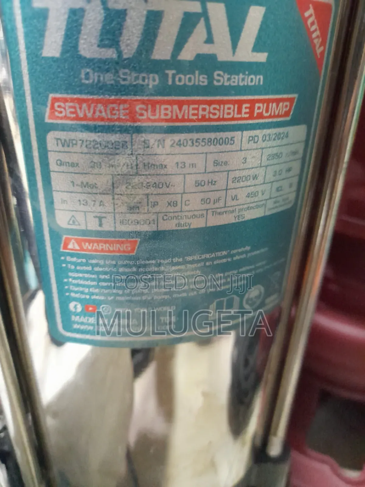 Total Diwetering Pump