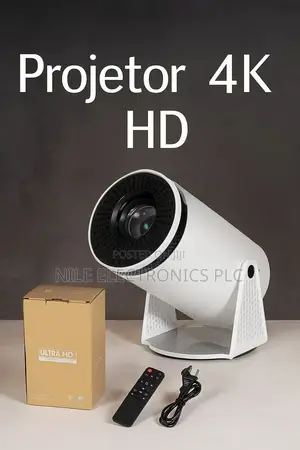 Smart Portable Mini Projector With Cylindrical Spotlights Style