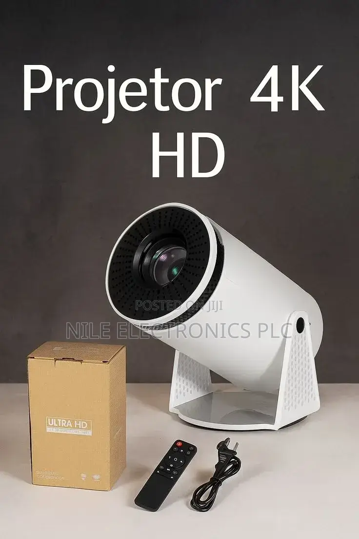 Smart Portable Mini Projector With Cylindrical Spotlights Style