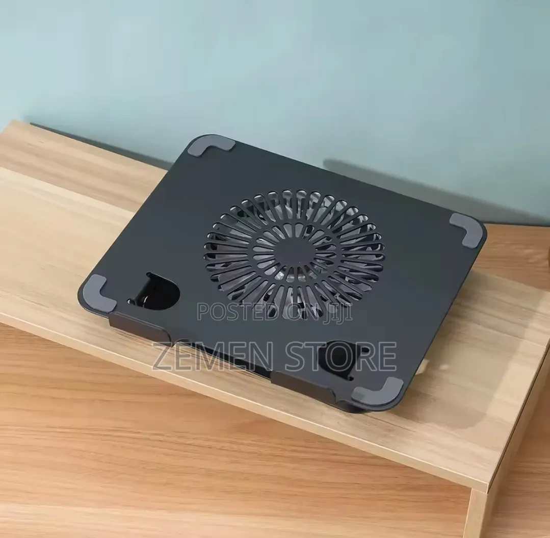 Ergonomic 360° Rotating Laptop Stand With Quiet Cooling Fan