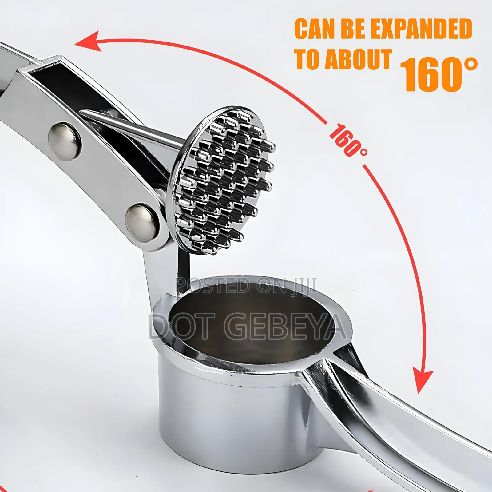 Stainless Steel Tool Is Designed to Crush Garlic and Kitchen Use.