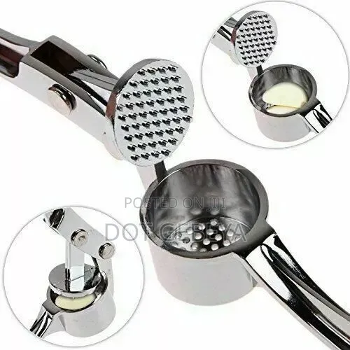 Stainless Steel Tool Is Designed to Crush Garlic and Kitchen Use.