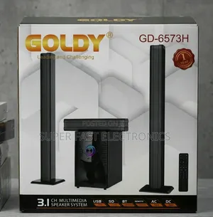 ​Goldy Multimedia Speaker System 3.1 Ch With Bluetooth Subwoofer