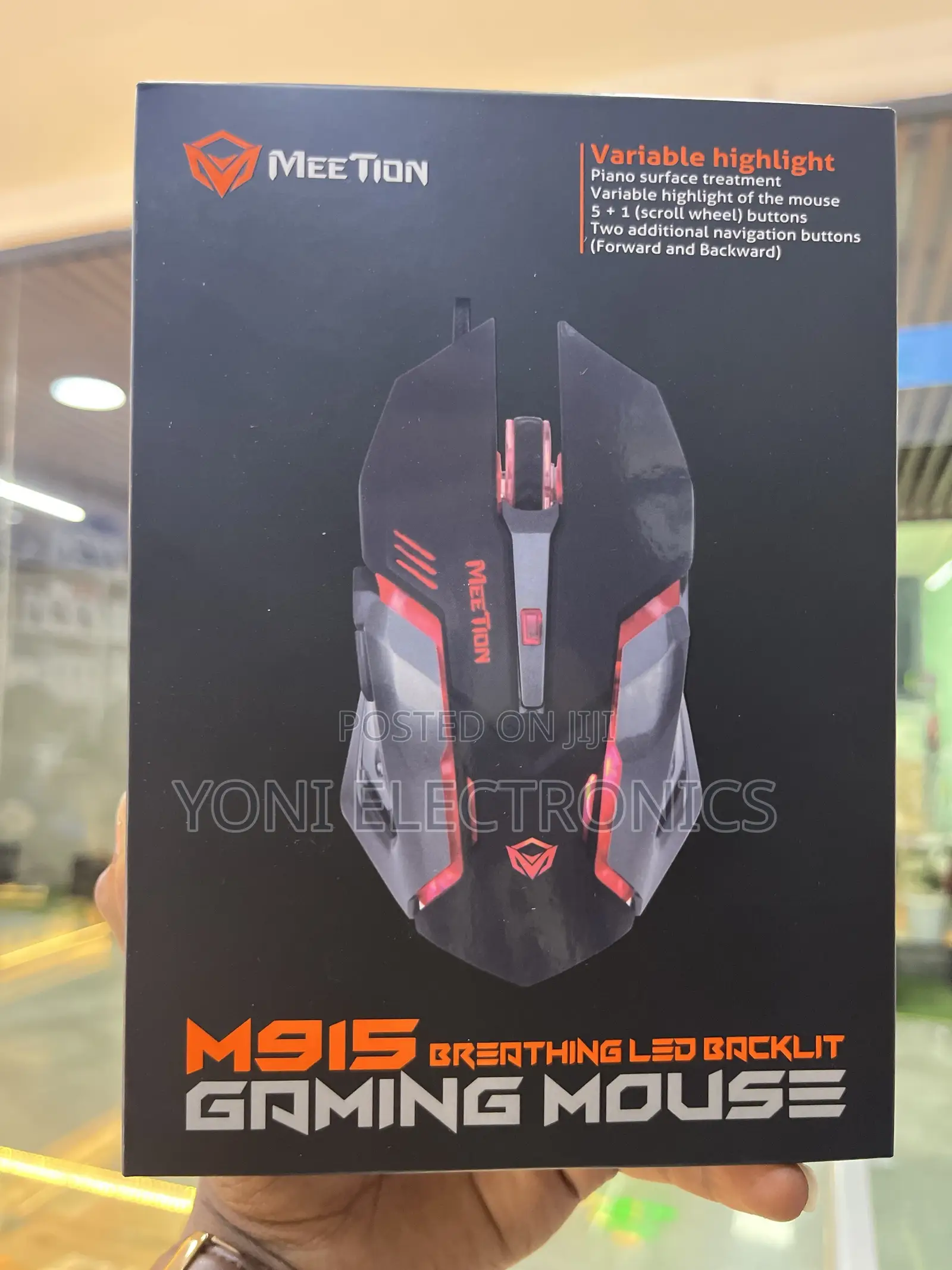 Meetion M915 Breathing Led Backlit Wired Gaming Mouse