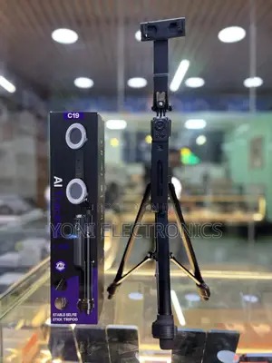 C19 Ai Tracking Stable Tripod Stand (1.9m) With Dual Ring Ligh