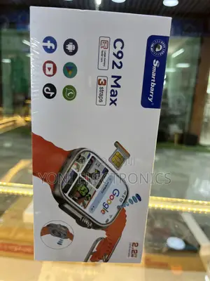 Smartbarry C92 Max Smart Watch With Sim Card Slot 2.2hd Dual Camera