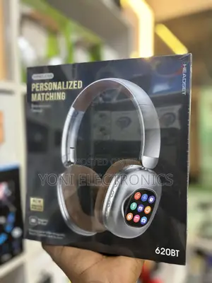 620bt Wireless Headphone With Magnetic Touch Control Led Screen