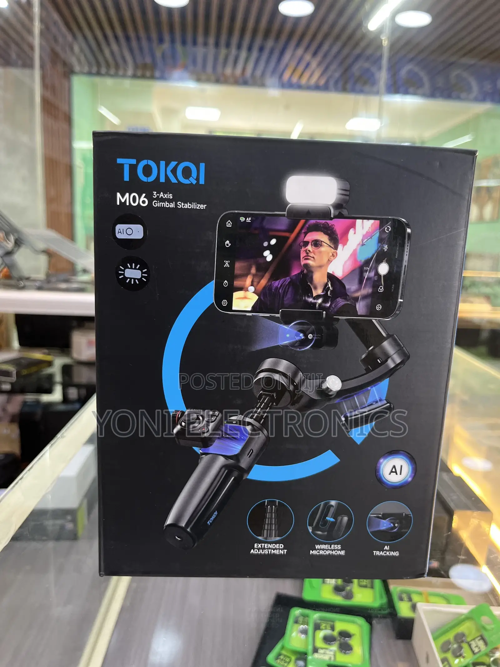 Tokqi M06 3-Axis Smartphone Gimbal Stabilizer With Ai Tracking