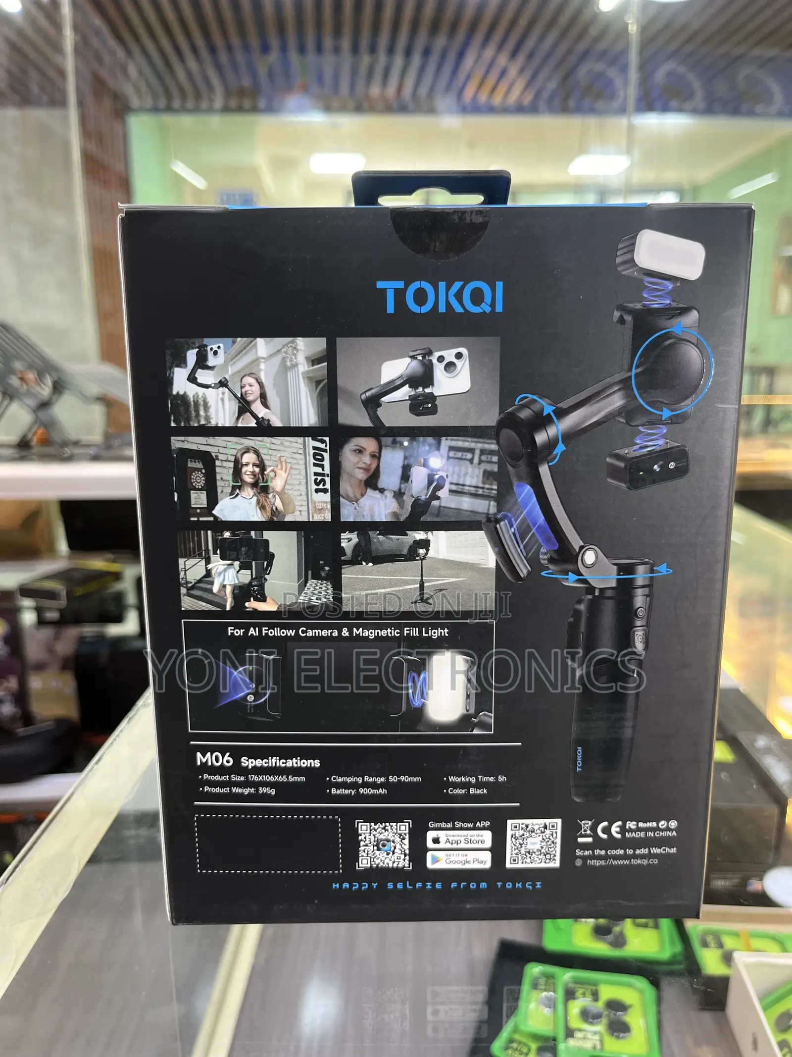 Tokqi M06 3-Axis Smartphone Gimbal Stabilizer With Ai Tracking