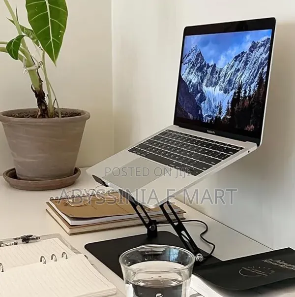 Ergonomic Comfort Laptop Stand With a 360-Degree Rotating Base