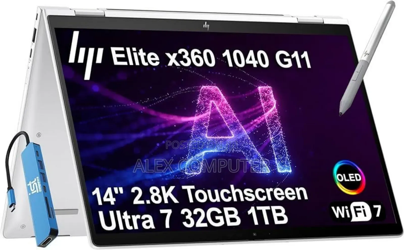 New Laptop HP EliteBook X360 1040 G11 32GB Intel Core Ultra 7 SSD 1T