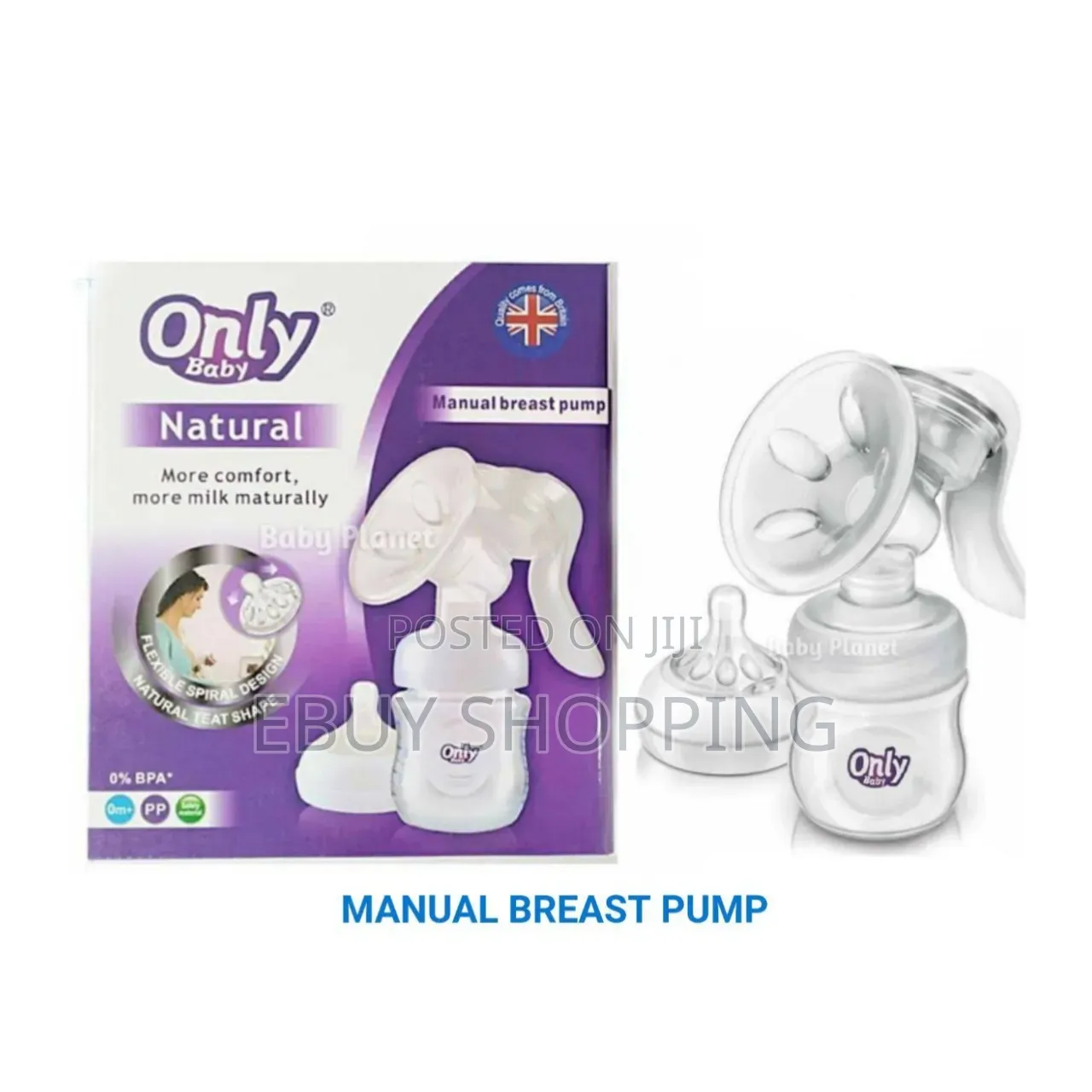 **Compact Breast Pump With Natural Bottle Nipple**