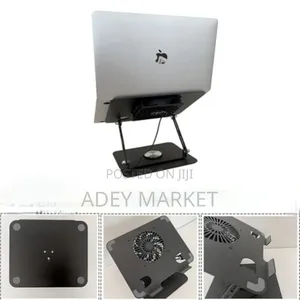 .Laptop Stand Fan With a 360 Rotating Base.