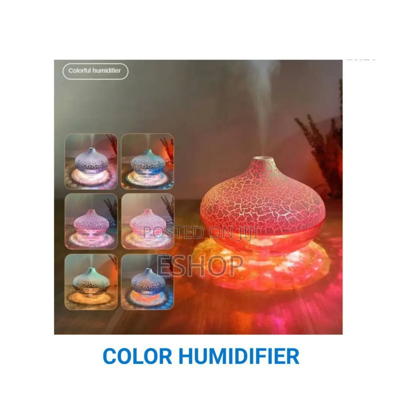 300ml Cool Mist Humidifier – Color-changing Rgb + Essential Oil Tray