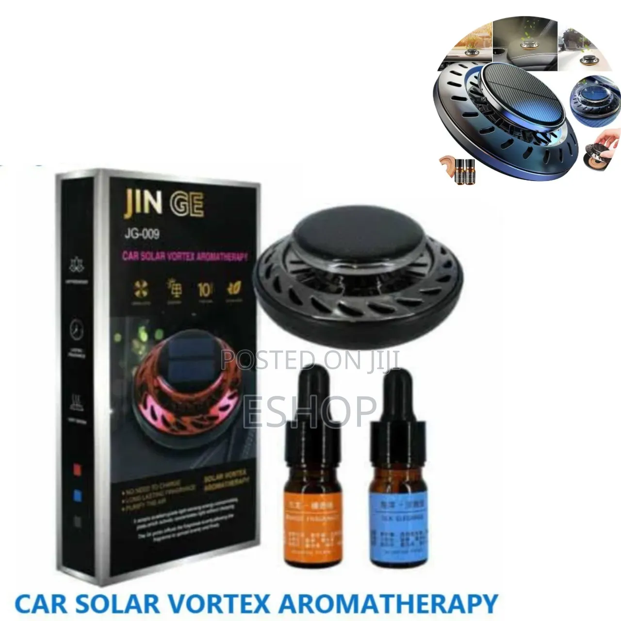 Solar-Powered Car Humidifier – Long-Lasting Cool Mist Scent Diffuser
