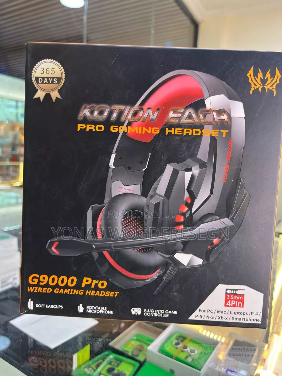 Kotion Each G9000 Pro Wired Gaming Headset – Red/Black