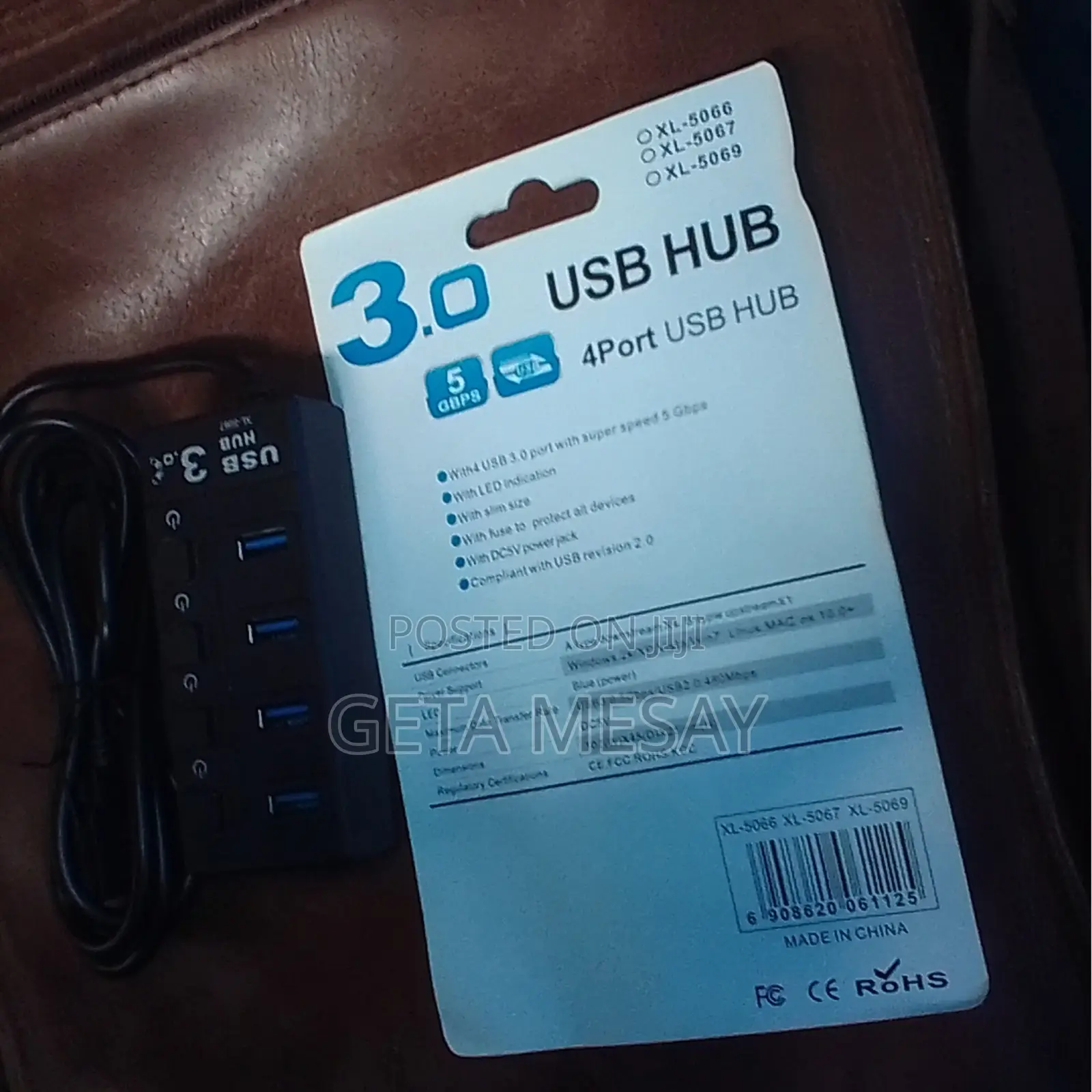 Superspeed 4-Port Usb 3.0 Hub With 1.2m Long Cable