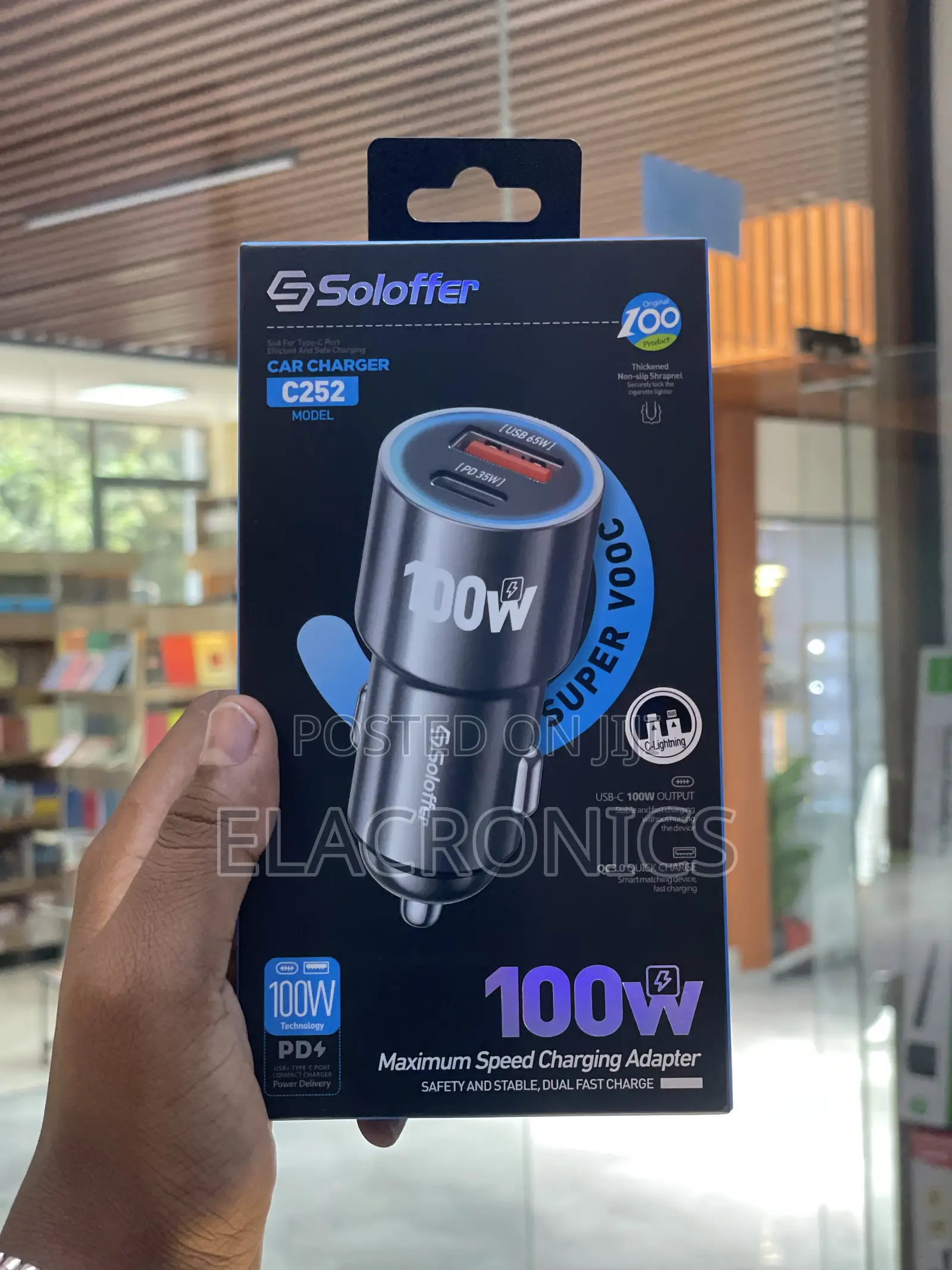 Car Modulator (Fast Charger) Soloffer 100w Dual Port