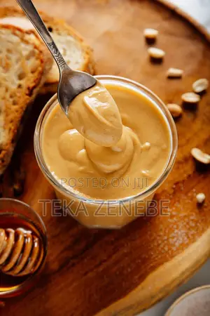 Homemade ንፁህ የለውዝ ቅቤ Peanut Butter