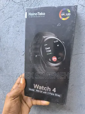 Haino Teko Watch 4 Rw-34 With 3 Pairs Strap Smart Watch