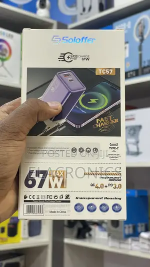 Type C Charger (Fast Charger) Soloffer 67w Adapter