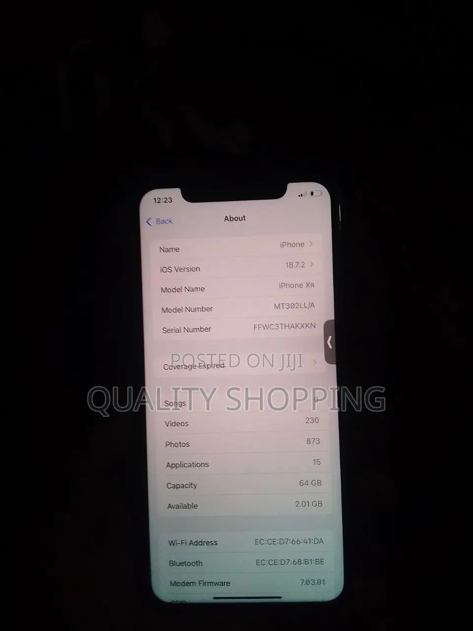 Apple iPhone XR 64 GB Black