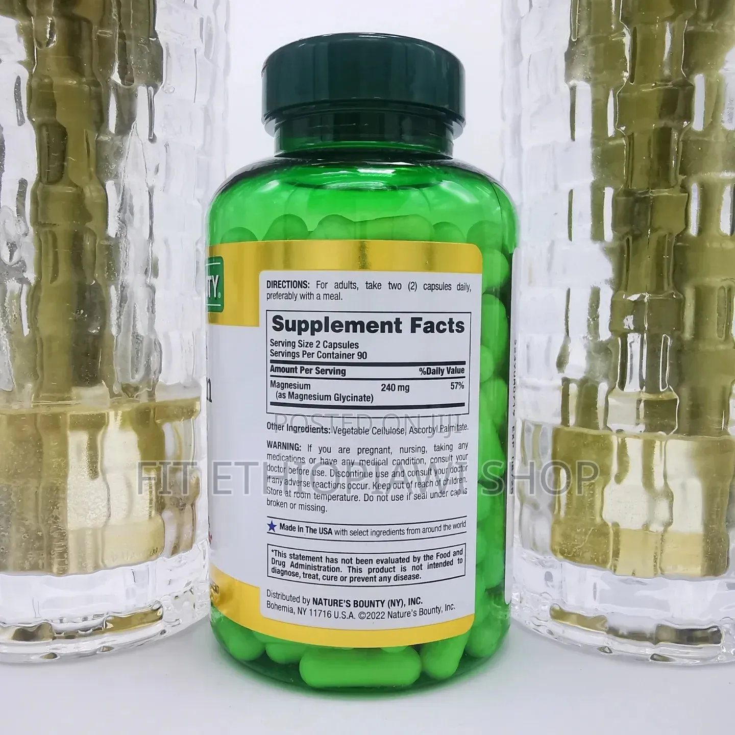 Magnesium Glycinate (240mg, 180 Capsules) – Imported From Usa