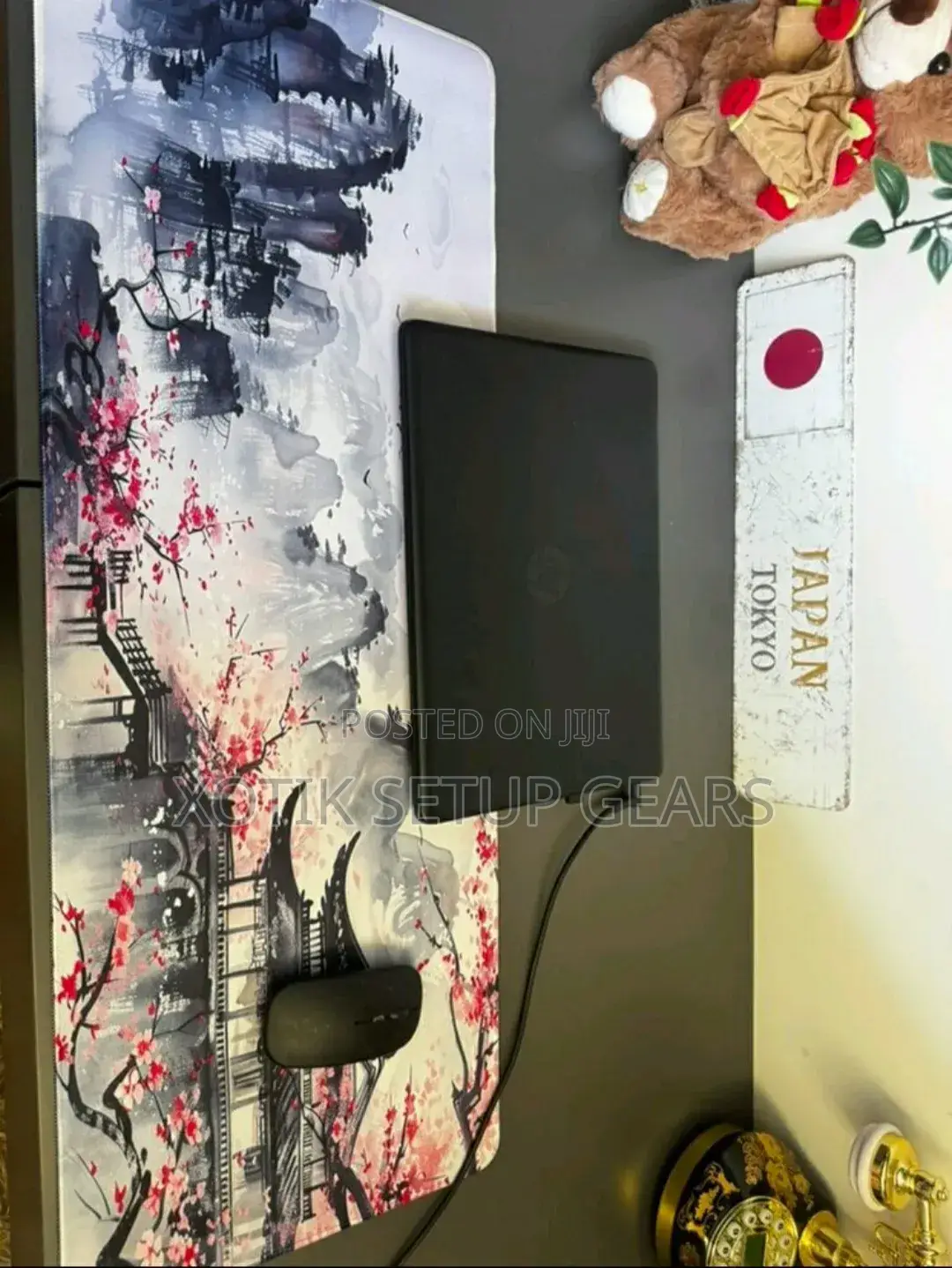 80x30x0.2cm Sakura Cherry Blossom Japanese Landscape Themed Mouse Pad