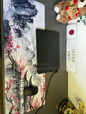 80x30x0.2cm Sakura Cherry Blossom Japanese Landscape Themed Mouse Pad