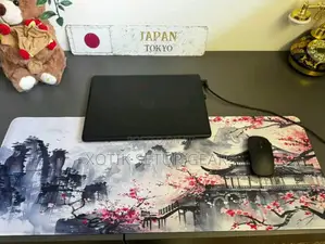 80x30x0.2cm Sakura Cherry Blossom Japanese Landscape Themed Mouse Pad