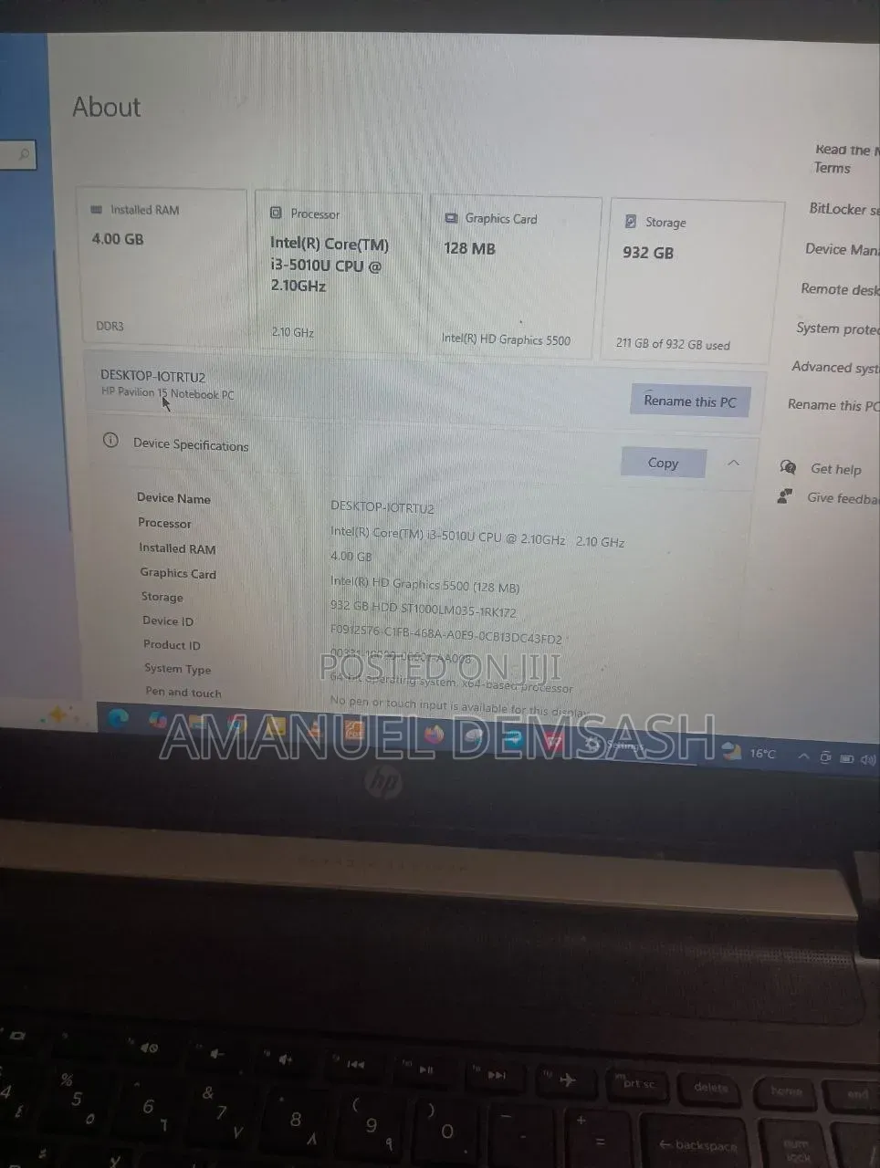 Laptop HP Compaq 6730b 4GB Intel HDD 1T