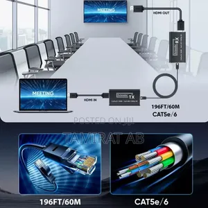 60m Hdmi Video Extender Over Cat6 Ethernet Cable - Full Hd 1080p
