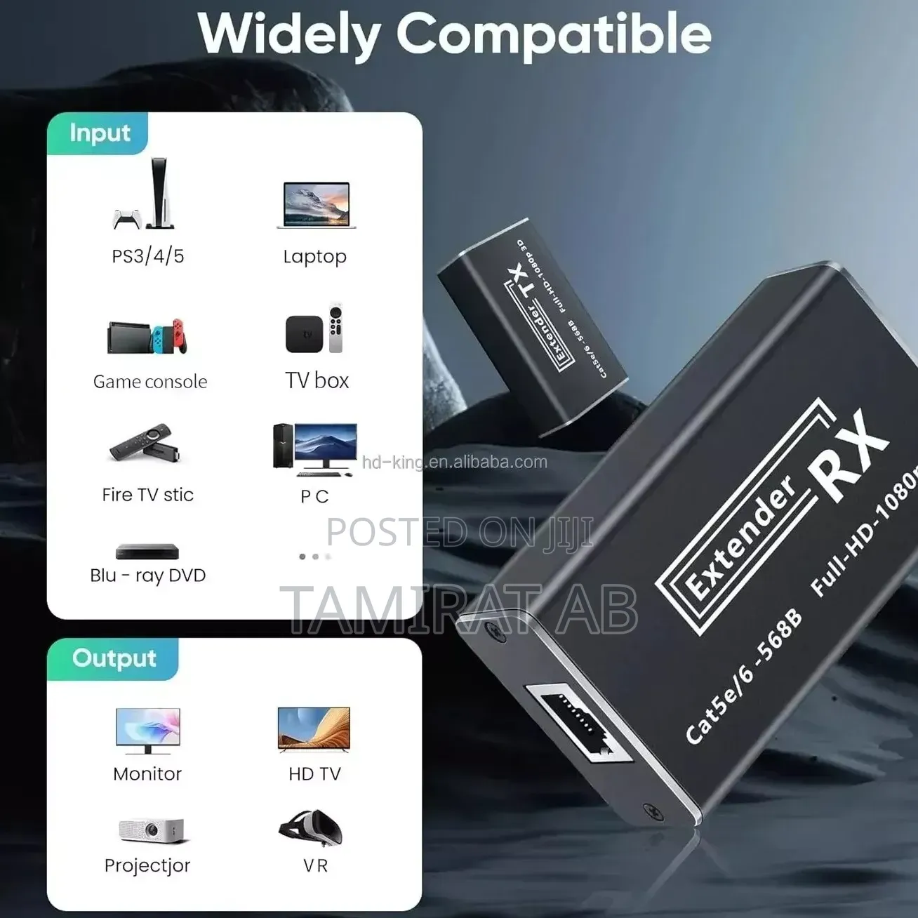 60m Hdmi Video Extender Over Cat6 Ethernet Cable - Full Hd 1080p