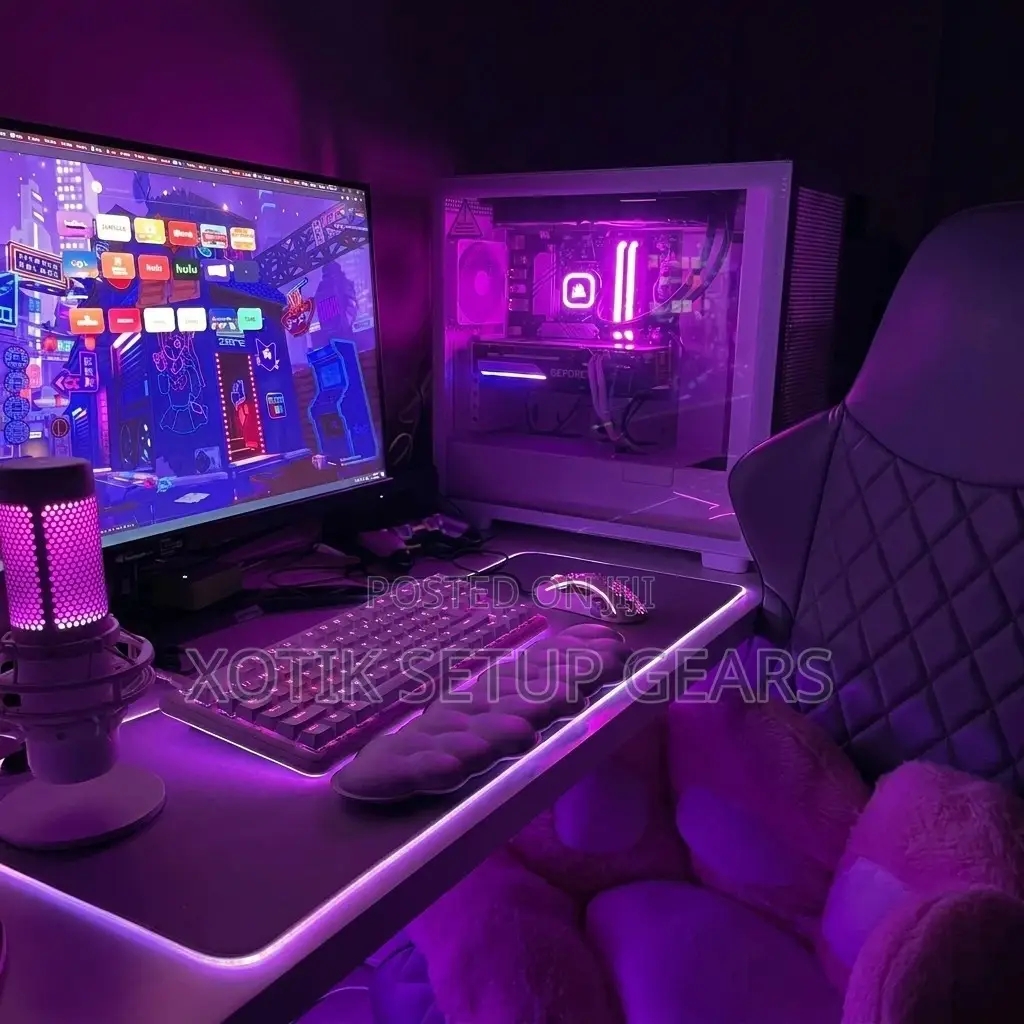 80 X 30 X 0.5 Cm Grey Rgb Backlit Mouse Pad - 14 Styles Rgb Desk Mat