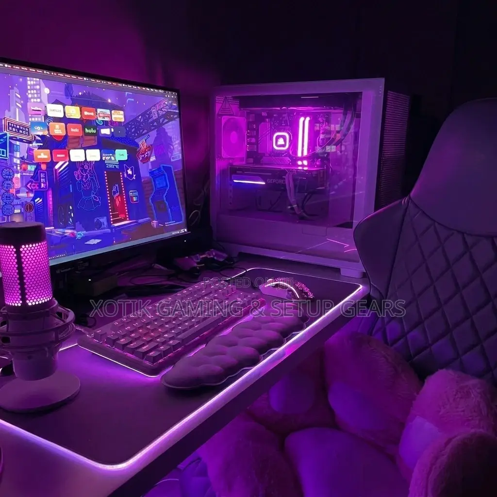 80 X 30 X 0.5 Cm Grey Rgb Backlit Mouse Pad - 14 Styles Rgb Desk Mat