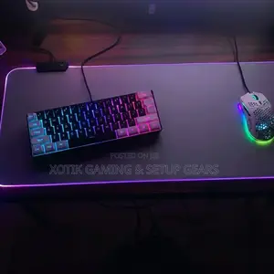 80 X 30 X 0.5 Cm Grey Rgb Backlit Mouse Pad - 14 Styles Rgb Desk Mat