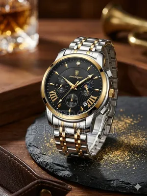 Poedagar 813 Luxury Fashion Quartz Watch for Men Featuring a Blue Dial