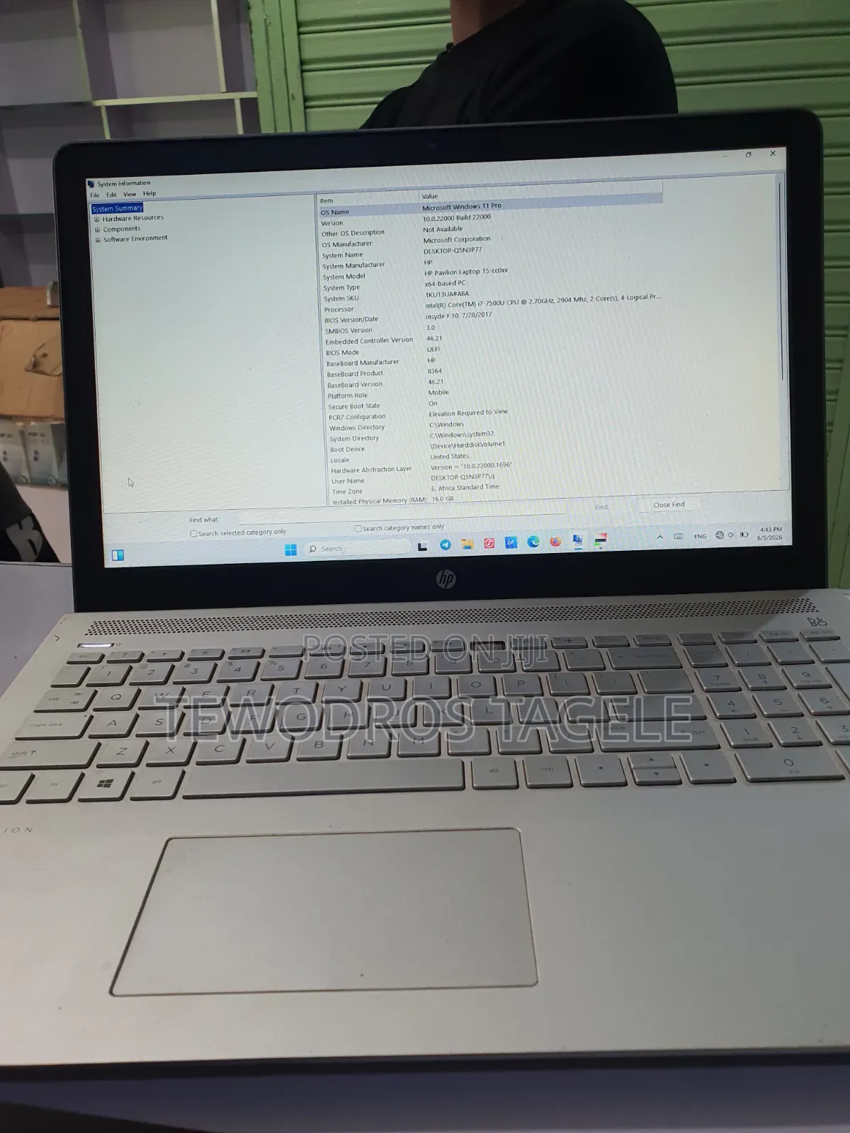Laptop HP Pavilion 15 16GB Intel Core i7 SSD 512GB
